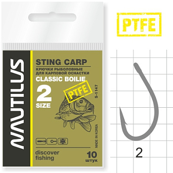 Крючки Nautilus Sting Classic Boilie S-1147PTFE  Size 4  