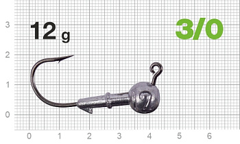 Джиг-головка Power 120 NP-1608  Nautilus Size 3/0 12гр. 5 шт. (Серый) Не разборная