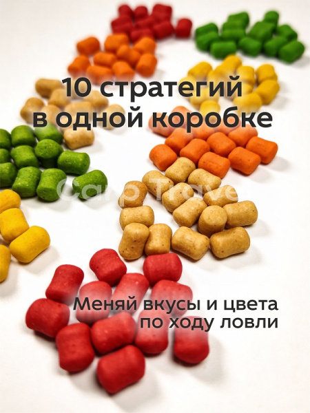 Бойлы пылящие Carptravel Mini Набор 8х10мм 35 г (5 классических вкусов + 5 флюоресцентных) 4