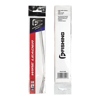 Поводок скрутка F-fishing Wire Leader сталь 20 см / 0,40 мм 16 кг  5 шт
