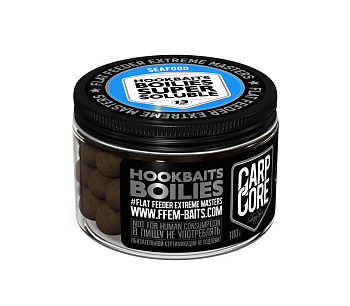 Бойлы пылящие FFEM Baits насадочные Super Soluble Boilies Sea Food 13мм 100 г (Морской коктейль) 