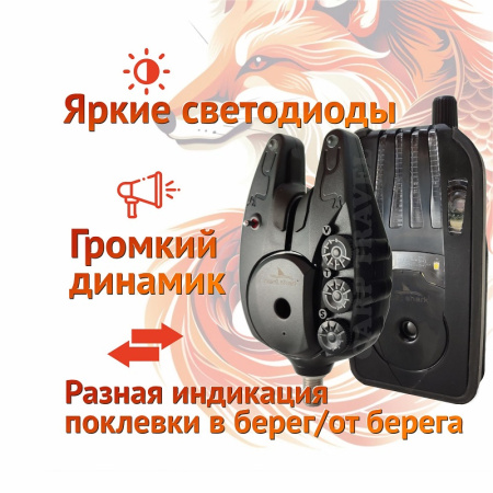 Набор электронных сигнализаторов  с пейджером 4+1 (в кейсе) EastShark Special Carp Alarm 2