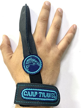 Напальчник кожаный Carptravel темно синий M Soft made by Sagitar