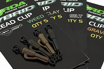 Безопасная клипса Korda Hybrid Lead Clip Weed  5шт Водоросли