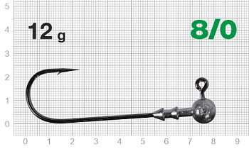 Джиг-головка Long Power NLP-1110  Nautilus Size 8/0 12гр. 2 шт. (Серый) Не разборная