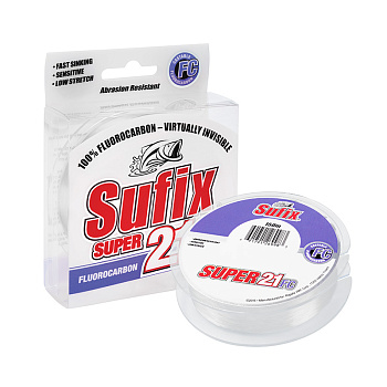 Повод. мат. флюрокарбоновый Sufix Super 21 Fluorocarbon  150м 8,2кг/0,33мм Прозрачный 