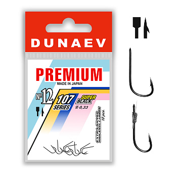 Крючки с лопаткой Dunaev Premium 107 Size 11 Черный никель 