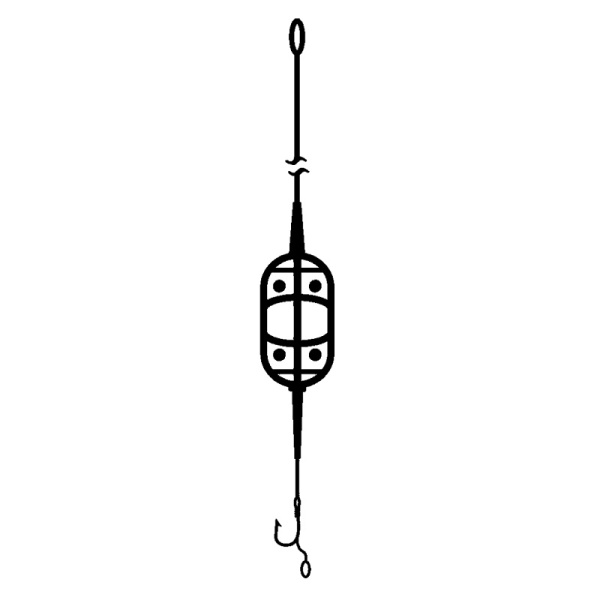 Готовый карповый монтаж с кормушкой Carp Hunter WIDE Flat Method 1 крючок 100г. 1шт