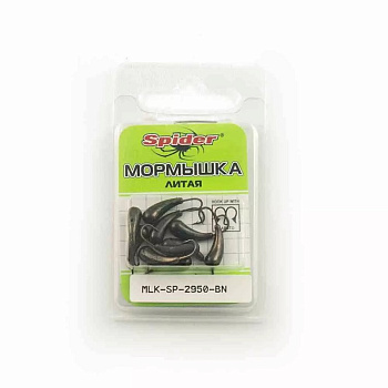 Мормышка Уралка с отверстием Литая Spider 5 мм (BN) 1,45 г