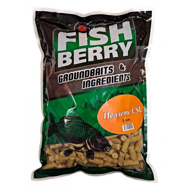 Пеллетс Fishberry Быстрорастворимый CSL 8мм 1 кг (ЦСЛ)   Желтый