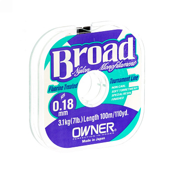 Поводочная леска Owner Broad  25м 0,6кг/0,08мм (Прозрачный) 