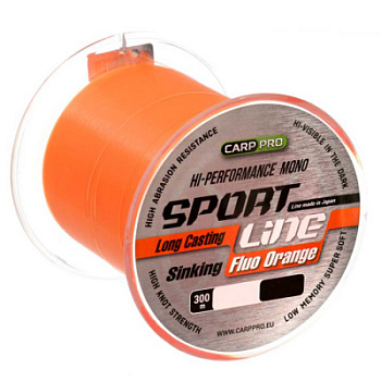 Леска Carp Pro Sport Line Fluo Orange  300м 6,6кг/0,31мм (Оранжевая) 