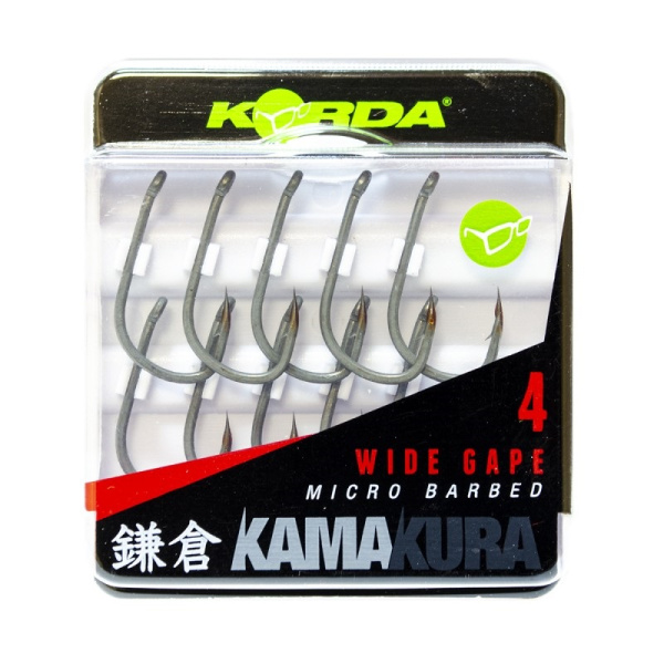 Крючки Korda Kamakura Wide Gape  Size 4 Никель с бородкой