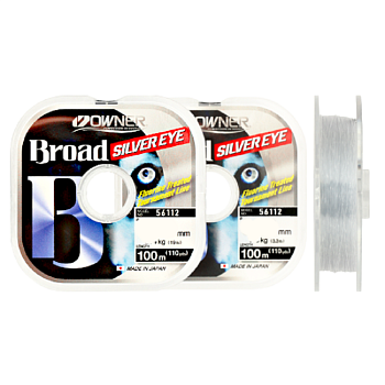 Поводочная леска Owner Broad Silver Eye  100м 1,00кг/0,10мм (LIGHT GRAY) 