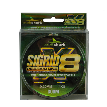 Плетеный шнур EastShark SIGRID  300м 31 кг/0,35мм (Зеленый) 