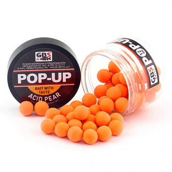 Бойлы плавающие GBS Baits   Acid Pear 8мм 45 г (Кислая Груша) 