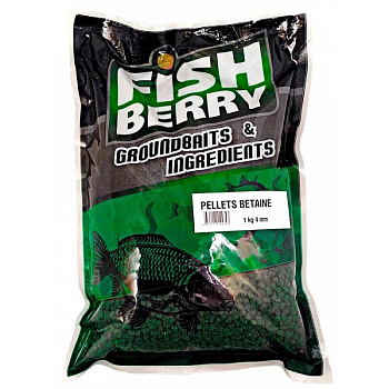 Пеллетс Fishberry  Betaine 4мм 1 кг (Бетаин)   Зеленый