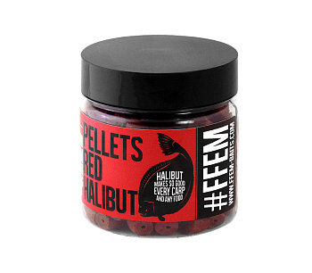 Пеллетс FFEM Baits насадочный Pellets  Red Halibut 8мм 100 г (Красный палтус) Просверленный  