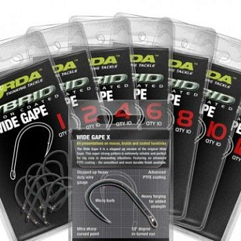 Крючки Korda Wide Gape  Size 4 Тефлон 