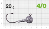 Джиг-головка Power 120 NP-1608  Nautilus Size 40 20гр 4 шт. (Серый) Не разборная