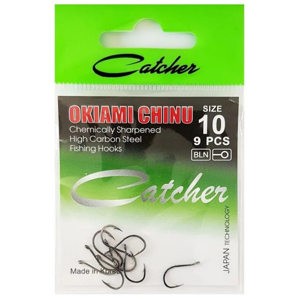 Крючки Catcher OKIAMI CHINU Size 10 Черный никель